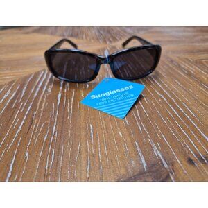 Black Leopard Print Rectangular Sunglasses With 100% UVA/UVB Protection Lightwei